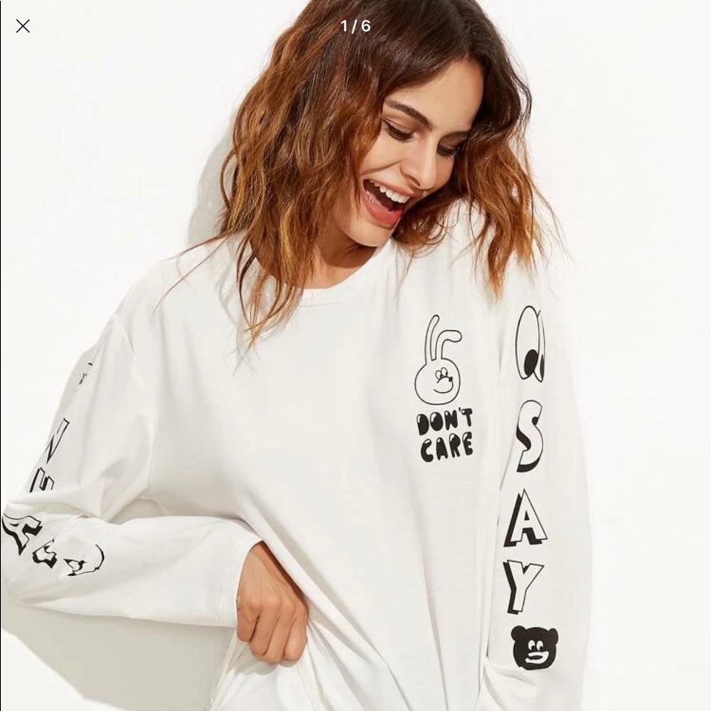 Drop Shoulder Cartoon Print T-shirt